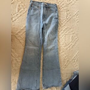 Madewell Blue Flare Wide Leg Jeans